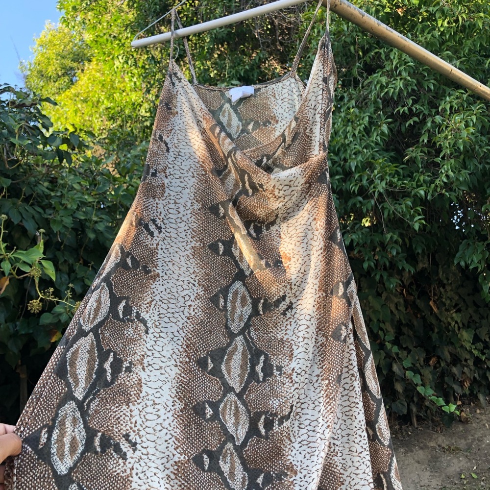 Zara Snakeskin Slip Dress